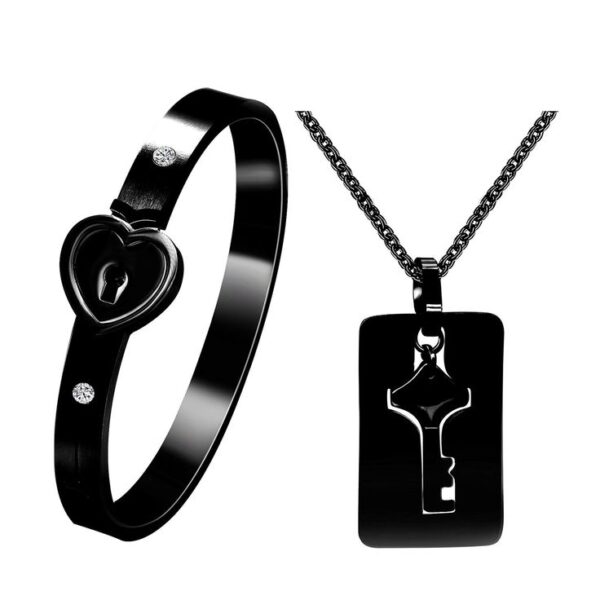 lock and key couple bracelet - Image 3