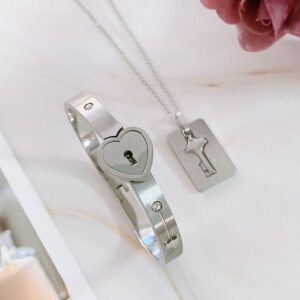 lock and key couple bracelet