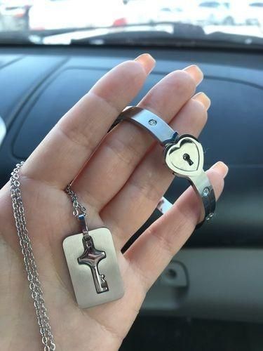 lock and key couple bracelet - Image 2